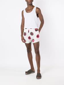 Amir Slama Shorts met elastische tailleband - Wit