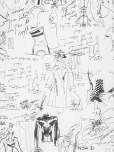 Karl Lagerfeld Sjaal met print - Wit