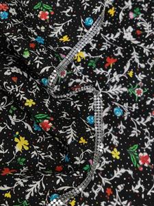 Rabanne Sjaal met bloemenprint - Zwart