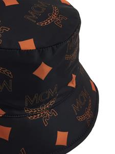 MCM Vissershoed met logoprint - Zwart