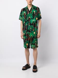 Endless Joy Bermuda shorts met palmboomprint - Zwart