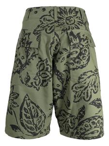 Engineered Garments Fatigue shorts met bloemenprint - Groen