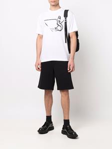 Prada Bermuda shorts met logopatch - Zwart