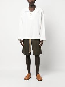 Uma Wang Gestreepte Bermuda shorts - Grijs