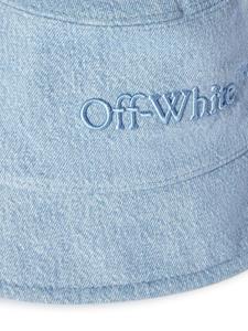 Off-White Vissershoed met geborduurd logo - Blauw