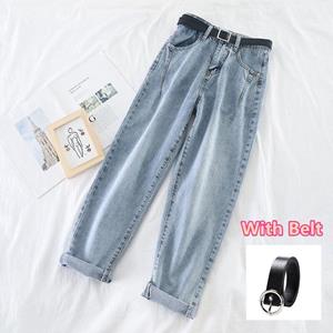 MOJTA High Waist Jeans Women Harem Pants Loose Casual Plus Size High Street Denim Trousers Pants