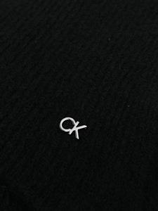 Calvin Klein Sjaal met geborduurd logo - Zwart