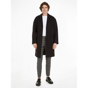 Calvin Klein Wollen jas MODERN WOOL BLEND COAT met merklabel