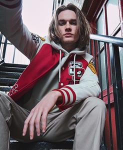 Superdry Mannen College Varsity Bomberjack met Patches Rood