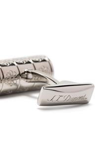 S.T. Dupont Manchetknopen met gegraveerd logo - Zilver