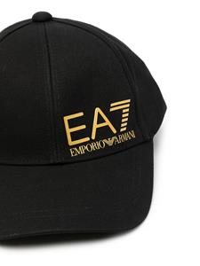 Ea7 Emporio Armani Honkbalpet met logoprint - Zwart