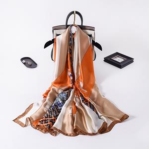 Malique Dames Sjaal in de Kleur Oranje M1635