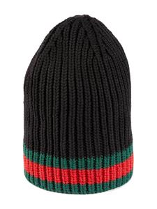 Gucci Wool hat with Web - Zwart