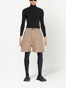 Balenciaga Bermuda shorts met wijde pijpen - Beige