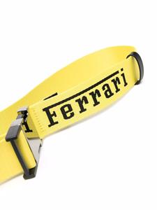 Ferrari Gespriem met logoprint - Geel