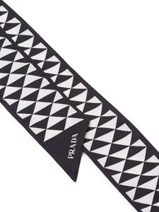 Prada Sjaal met print - Zwart
