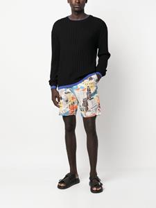 Moschino Bermuda shorts met grafische print - Grijs
