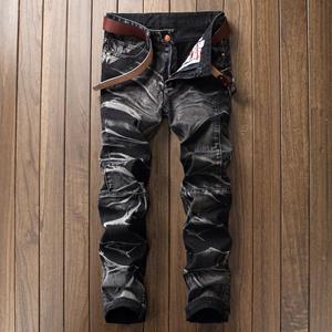 EUREKA YZJ Jeans Men's Four Color Pants Worn Out Straight Leg Retro Jeans