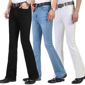 YM-Women Clothing2 Heren Denim Bootcut Broek 70s Western Cowboy Bell Bottoms Flared Jeans Broek Casual Plus Size