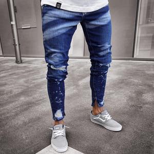 ST Grass Herenmode skinny jeans, elastische slanke pasvorm, bedrukte potloodbroek, maat S-3XL