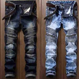 PAPA Casual Heren Jeans Slim Fit Hip Hop Denim Heren Jeans Hoge Kwaliteit Motorfiets Broek Hoge Kwaliteit
