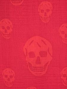 Alexander McQueen Sjaal met doodskopprint - Rood
