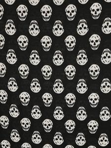 Alexander McQueen skull-pattern wool scarf - Zwart