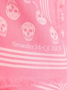 Alexander McQueen Sjaal met logoprint - Roze