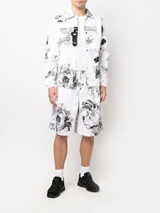 Comme Des Garçons Shirt x Christian Marclay shorts met wijde pijpen - Wit