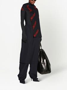 Balenciaga Sjaal met logoprint - Zwart