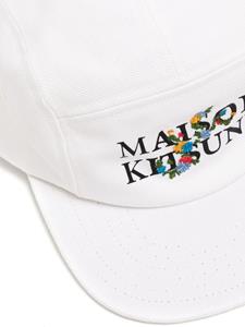 Maison Kitsuné Honkbalpet met logoprint - Wit