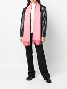 Alexander McQueen Sjaal met geborduurd logo - Roze