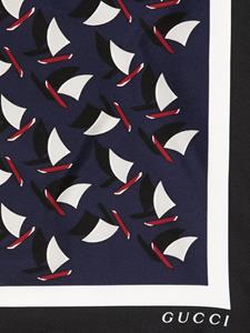 Gucci Sjaal met abstract patroon - Blauw