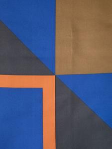 Saint Laurent Sjaal met geometrisch patroon - Blauw
