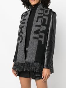Saint Laurent Intarsia sjaal - Zwart