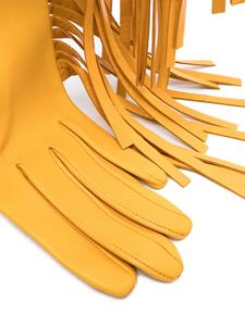Manokhi Leren handschoenen - Geel
