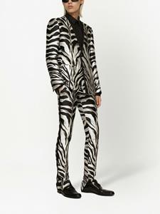 Dolce & Gabbana Pantalon met zebraprint - Zwart