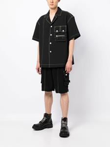 Feng Chen Wang Shorts met contrasterende stiksels - Zwart