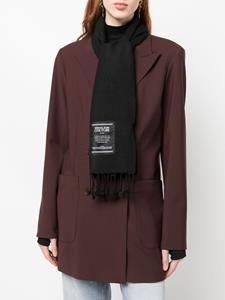 Versace Sjaal met logopatch - Zwart