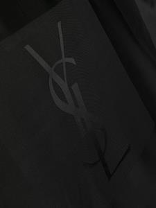 Saint Laurent Sjaal met logoprint - Zwart