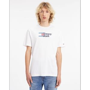 TOMMY JEANS T-shirt met ronde hals, logo op de borst
