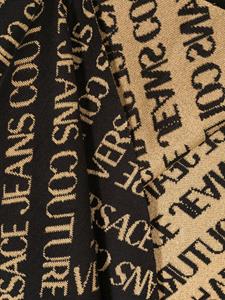 Versace Sjaal met logo jacquard - Zwart