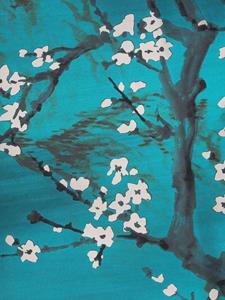 Ferragamo Sjaal met bloemenprint - Blauw