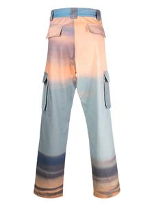 BLUE SKY INN Broek met abstracte print - Blauw