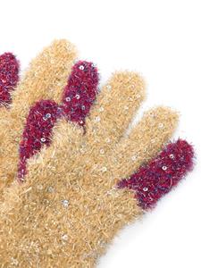 Kiko Kostadinov Handschoenen met glitter - Goud