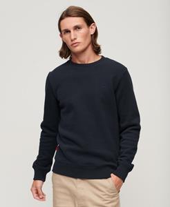 Superdry Mannen Essential Logo Sweatshirt met Ronde Hals Blauw Grootte: XL