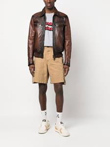 Dsquared2 faded-effect leather jacket - Bruin