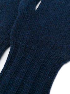 Pringle of Scotland Geribbelde handschoenen - Blauw