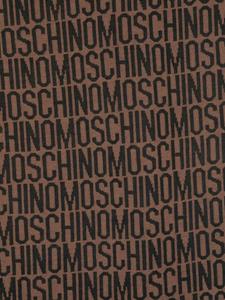 Moschino Sjaal met logoprint - Bruin