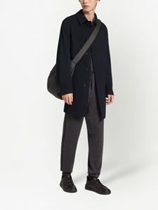 Zegna Wollen trenchcoat - Zwart